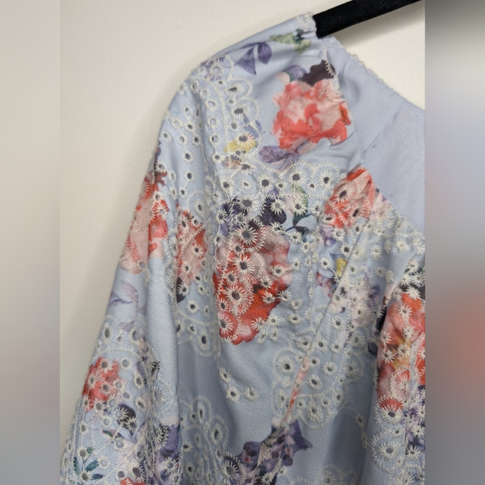 Jessakae Roux Tiered Eyelet Floral Dress | Size M - Picture 4 of 13